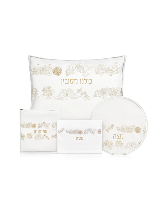 Gold Inlay Pesach Set