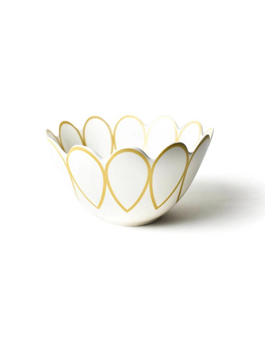 Deco Gold Scalloped Serving Bowl