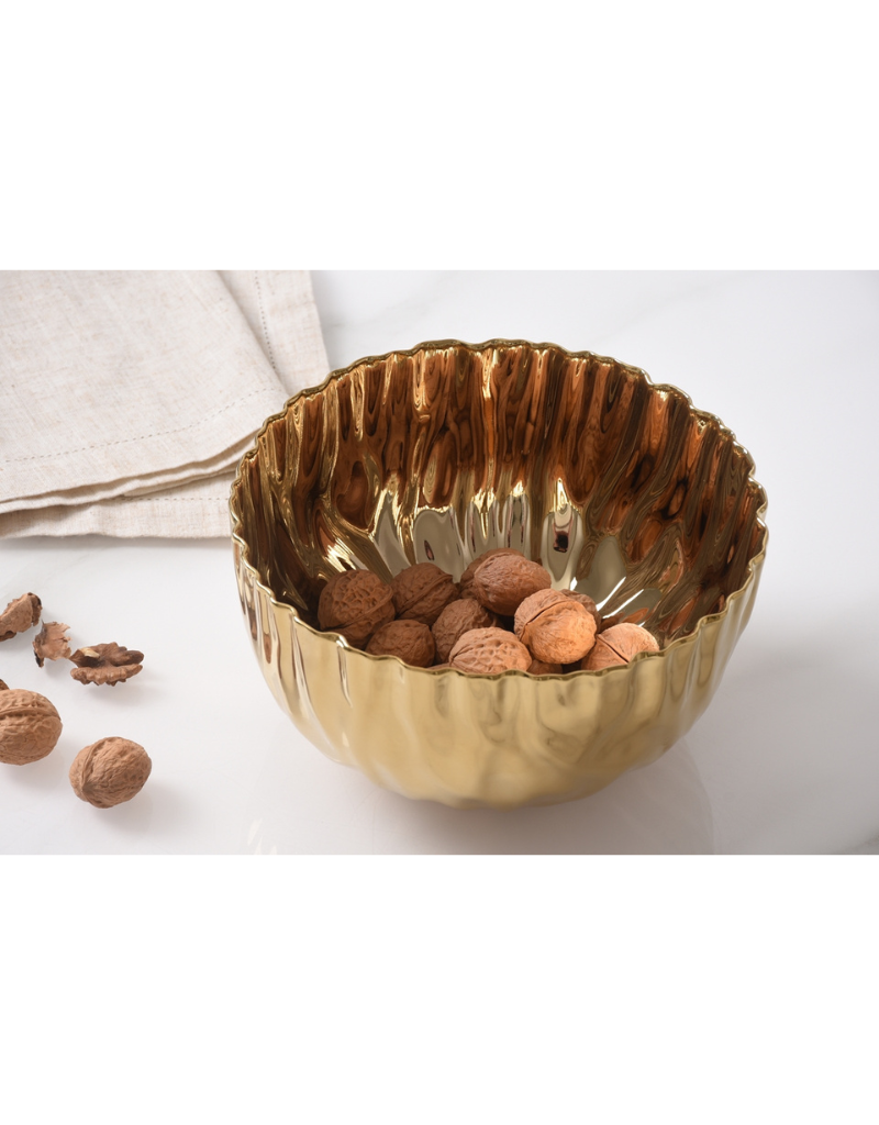 Pleated Medium Porcelain Bowl