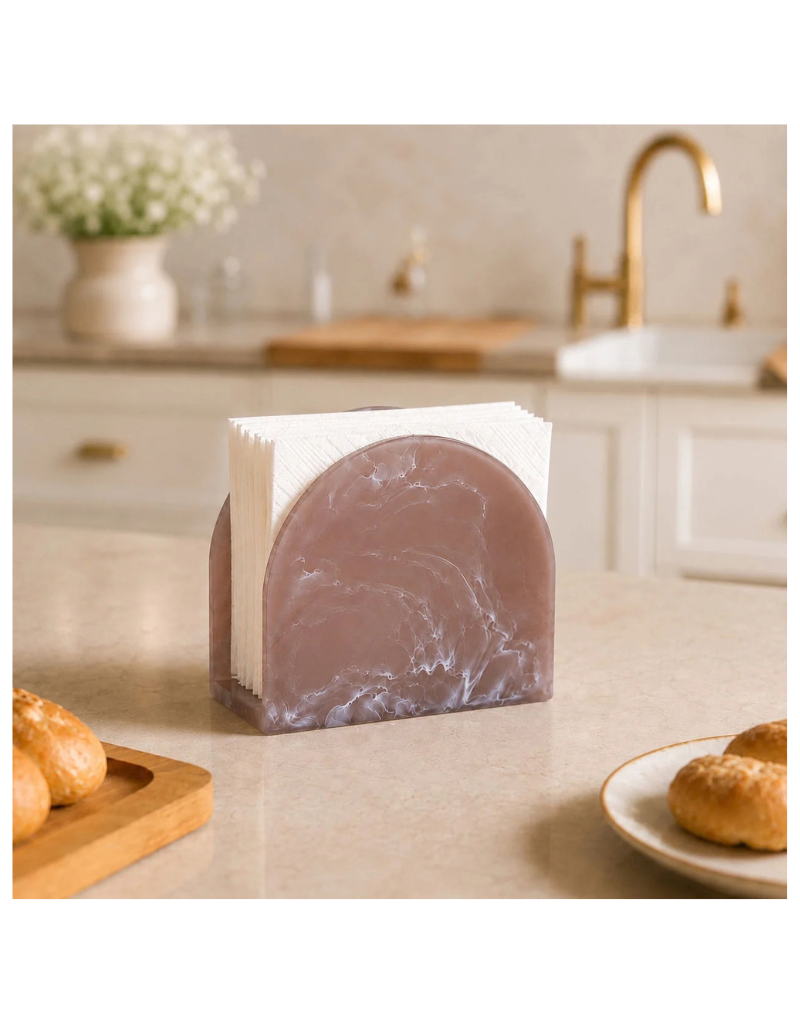 Resin Taupe Meadow Napkin Holder