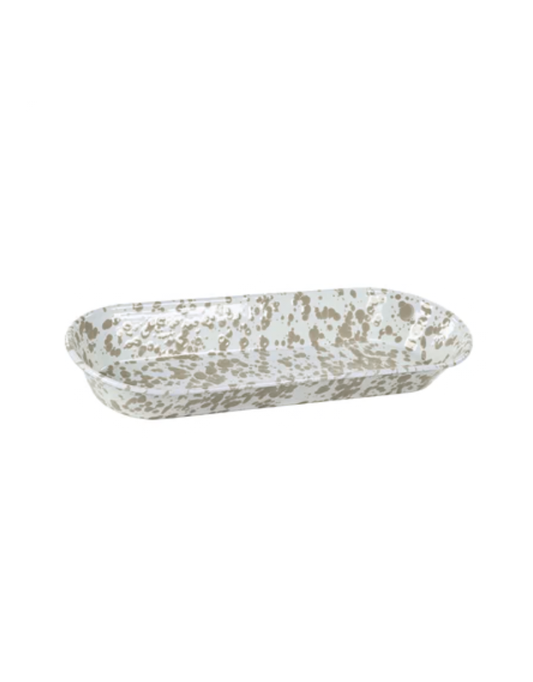Enamelware Swirl Oval Basket