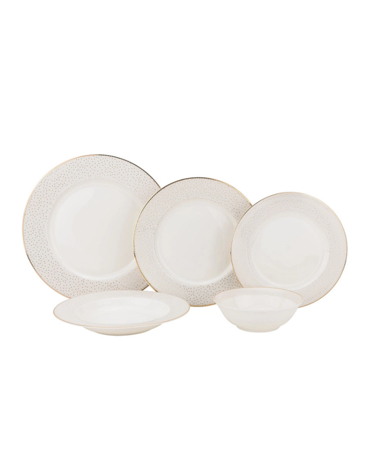 Stardust Gold 20pc Bone China Dinnerware Set