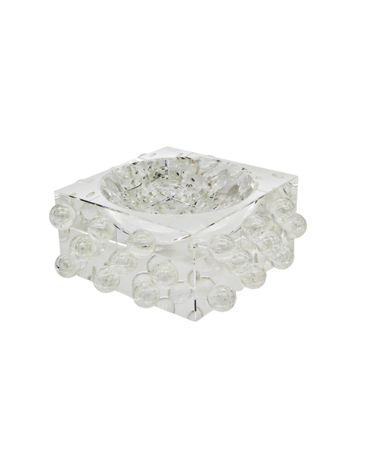 Crystal Glass Scattered Bubbles Bowl