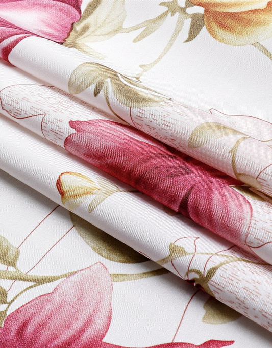 Poly Fushia Floral Tablecloth #1503