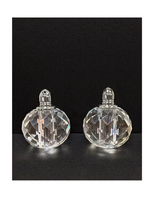 Round Crystal Salt and Pepper Shakers