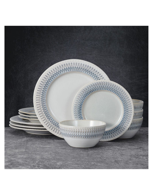 Casey 12pc Stoneware Dinnerware Set