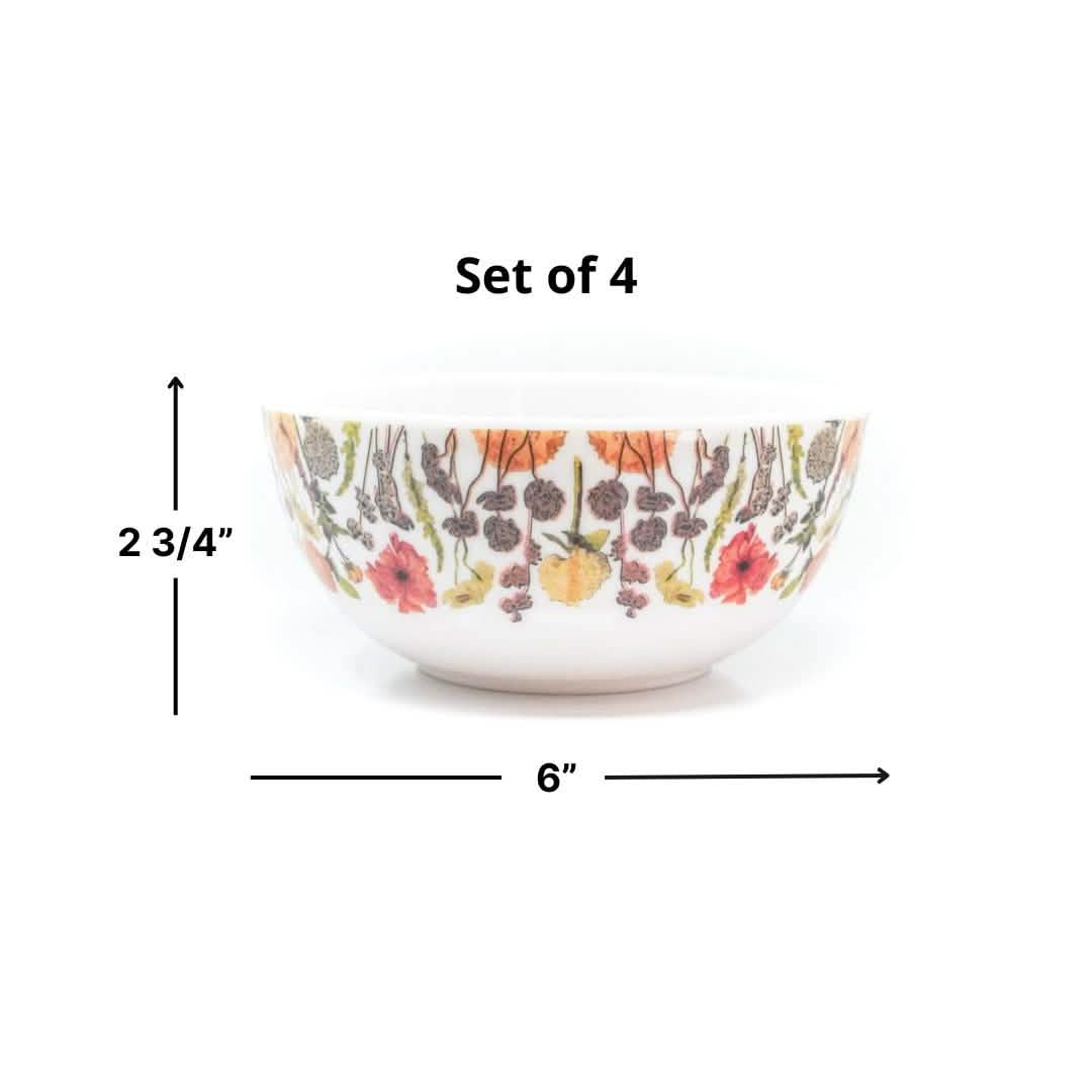 Elizabeth Sutton Collection: Auburn Bouquet Melamine Bowl Set