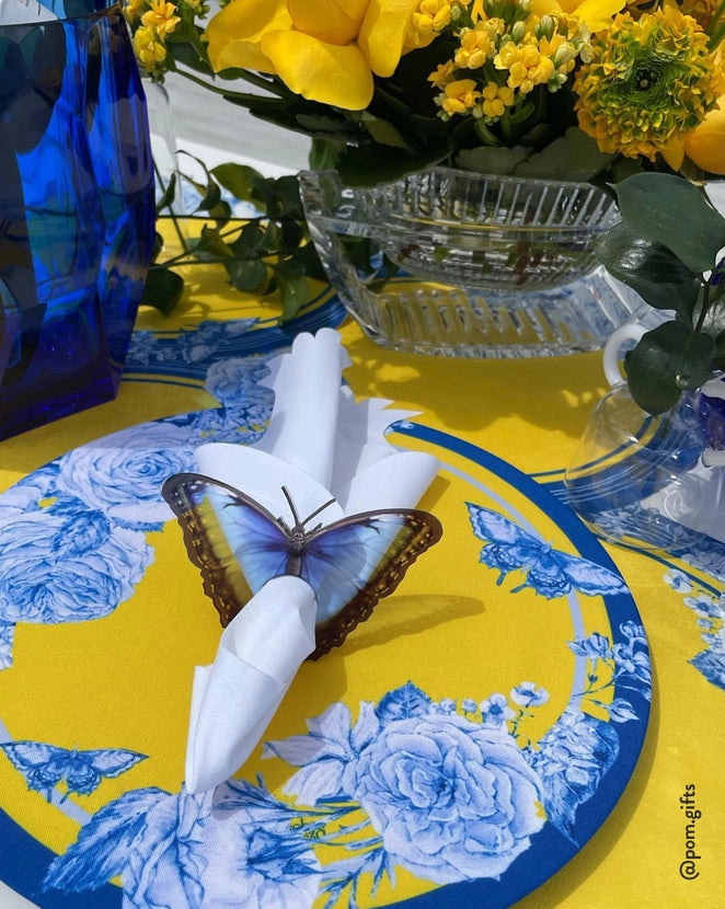 Acrylic Butterfly Napkin Rings Set