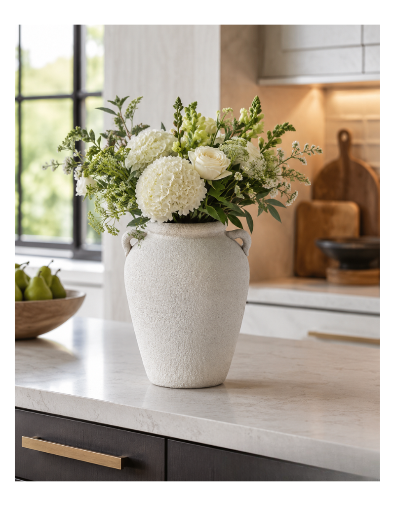 Porcelain Vase with Handle Design