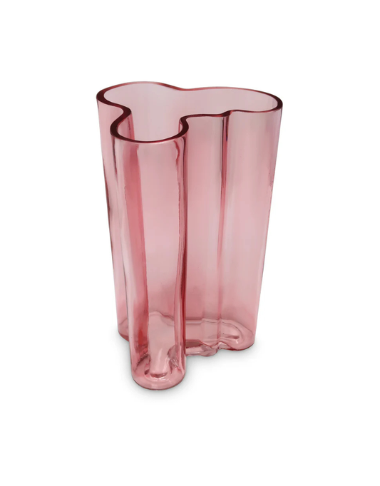 Pink Tinted Curved Vase