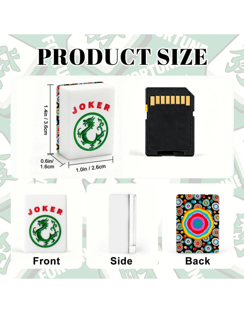 Acrylic Festive Paper Flowers American Mahjong Tiles + Case