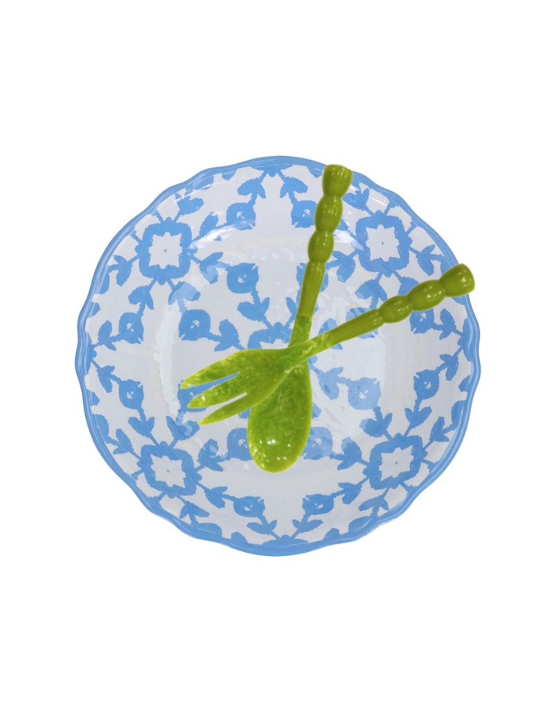 Highlands Blue Melamine Serving Bowl