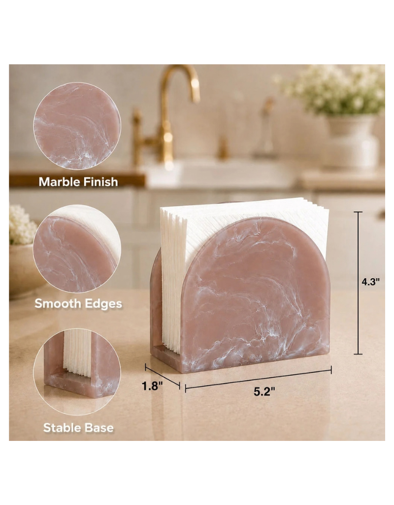 Resin Taupe Meadow Napkin Holder