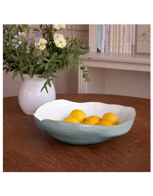 Encanto Dakota Large Bowl - Slate and White
