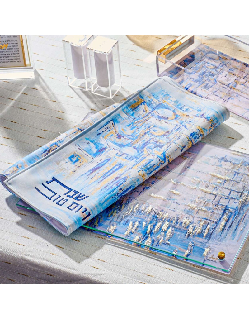 Painted Kotel Challah Cover