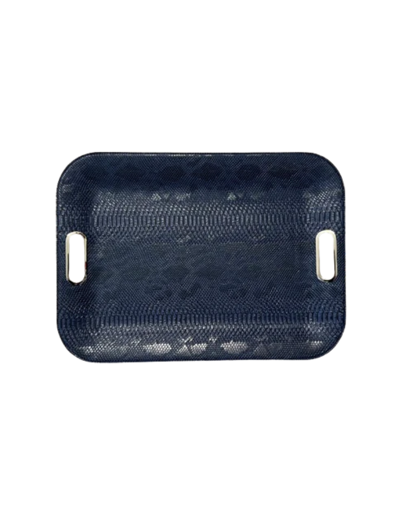 Large Serving Tray with Metal Handles