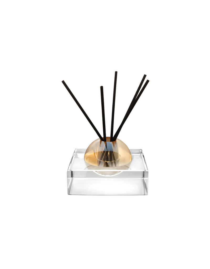 Lily of the Valley Reed Diffuser with Clear Square Base and Colored Dome