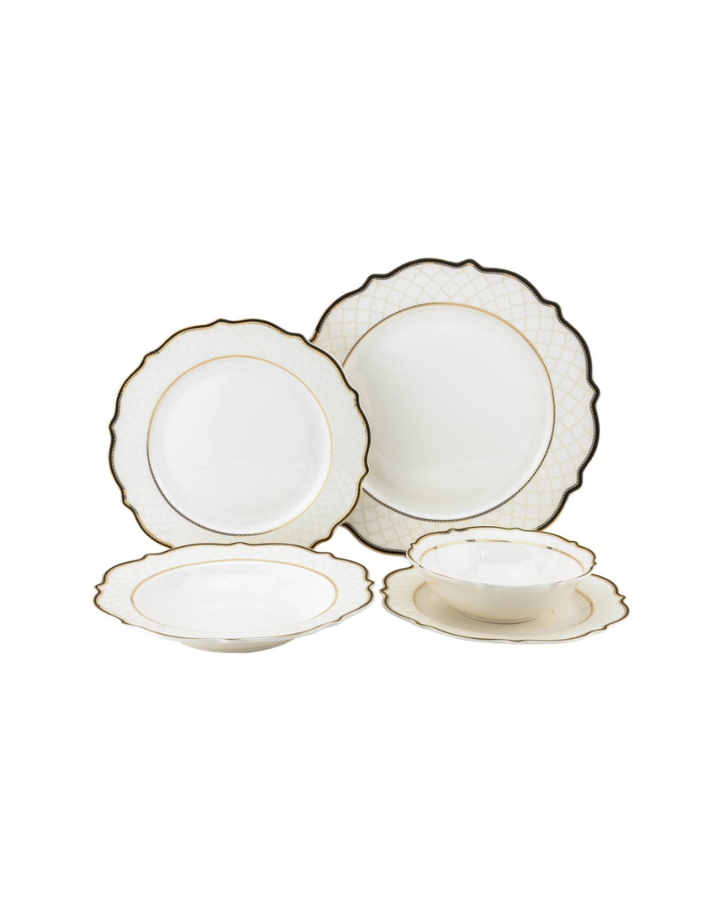 Peak View 20pc Bone China Dinnerware Set