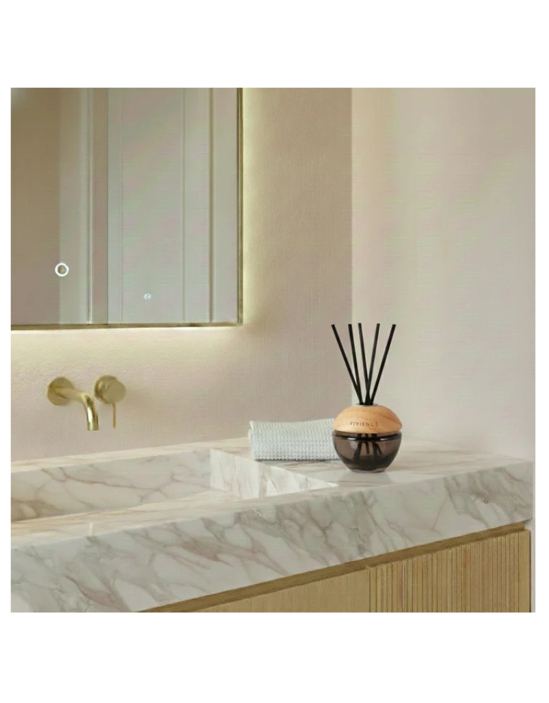 Round Modern Wood Reed Diffuser - Lily of the Valley