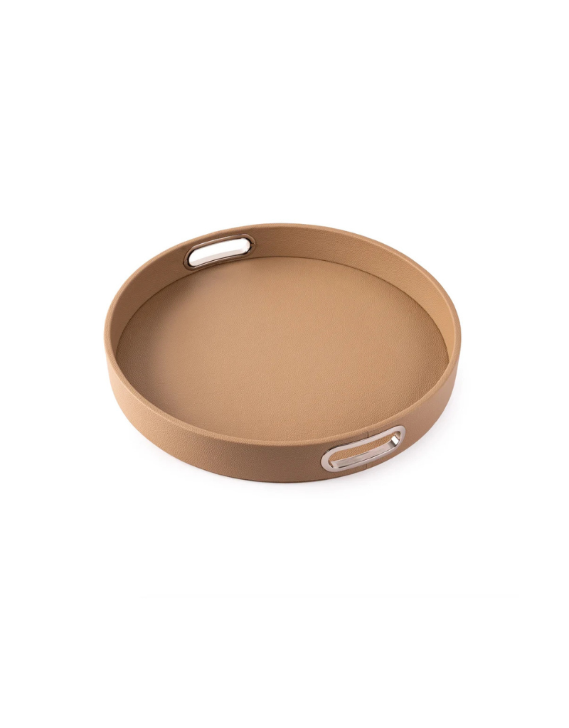 Round Design Tray with Chrome Handles (options)