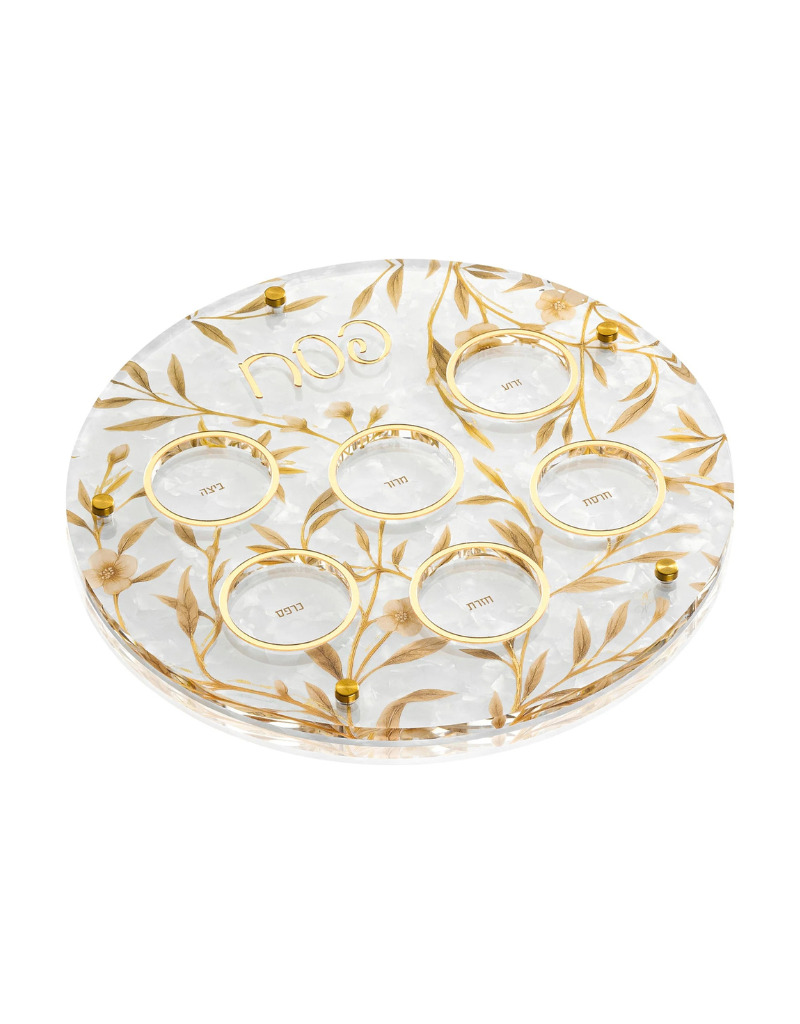 Floral Bird Seder Plate