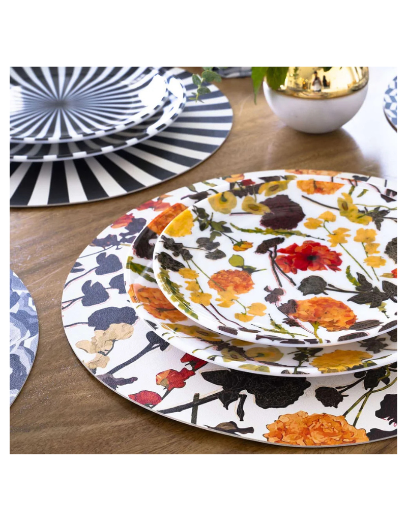 Elizabeth Sutton Collection: Auburn Bouquet 12pc Melamine Dinnerware Set