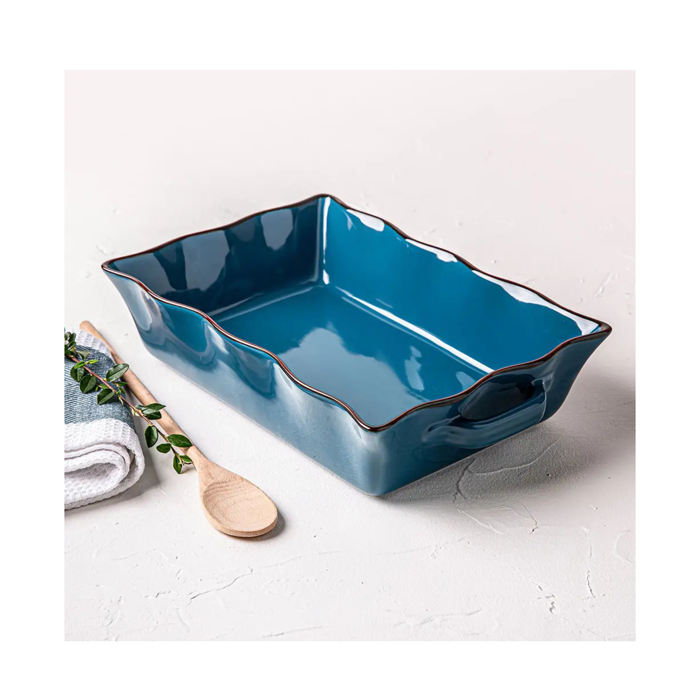 Tuscana Fluted Large Rectangular Baker