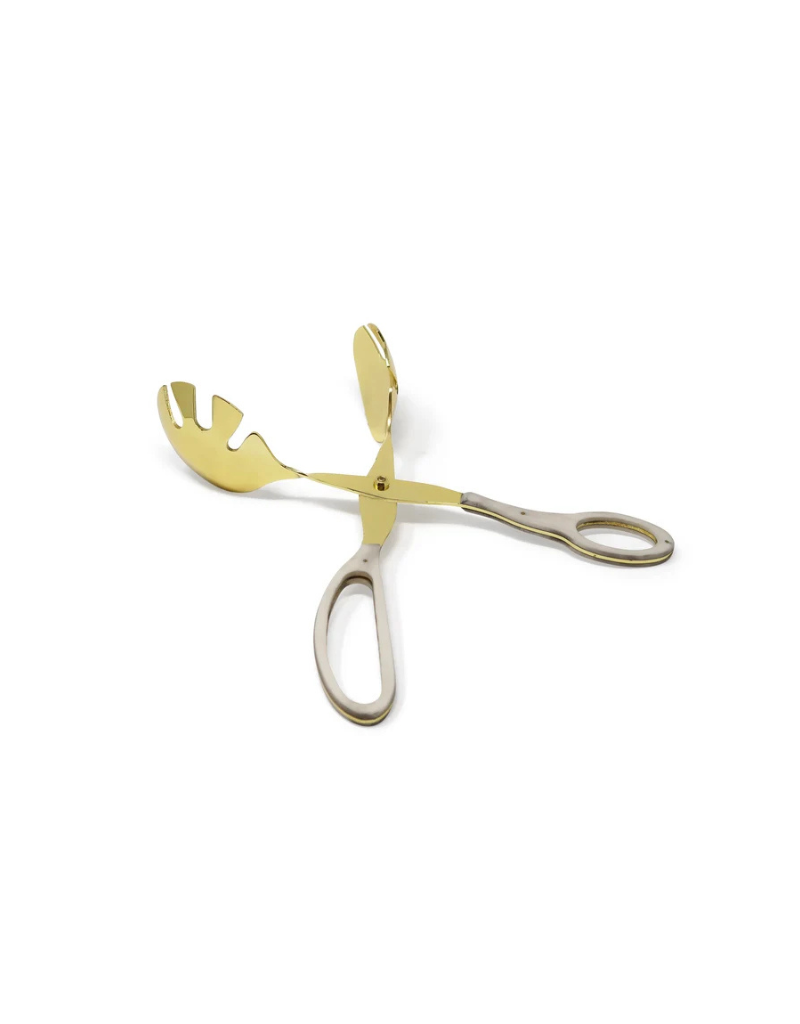 Stainless Steel Gold Serving Scissors Tongs