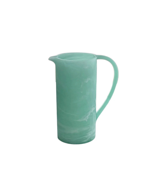 Resin Swirl Green Matte Pitcher