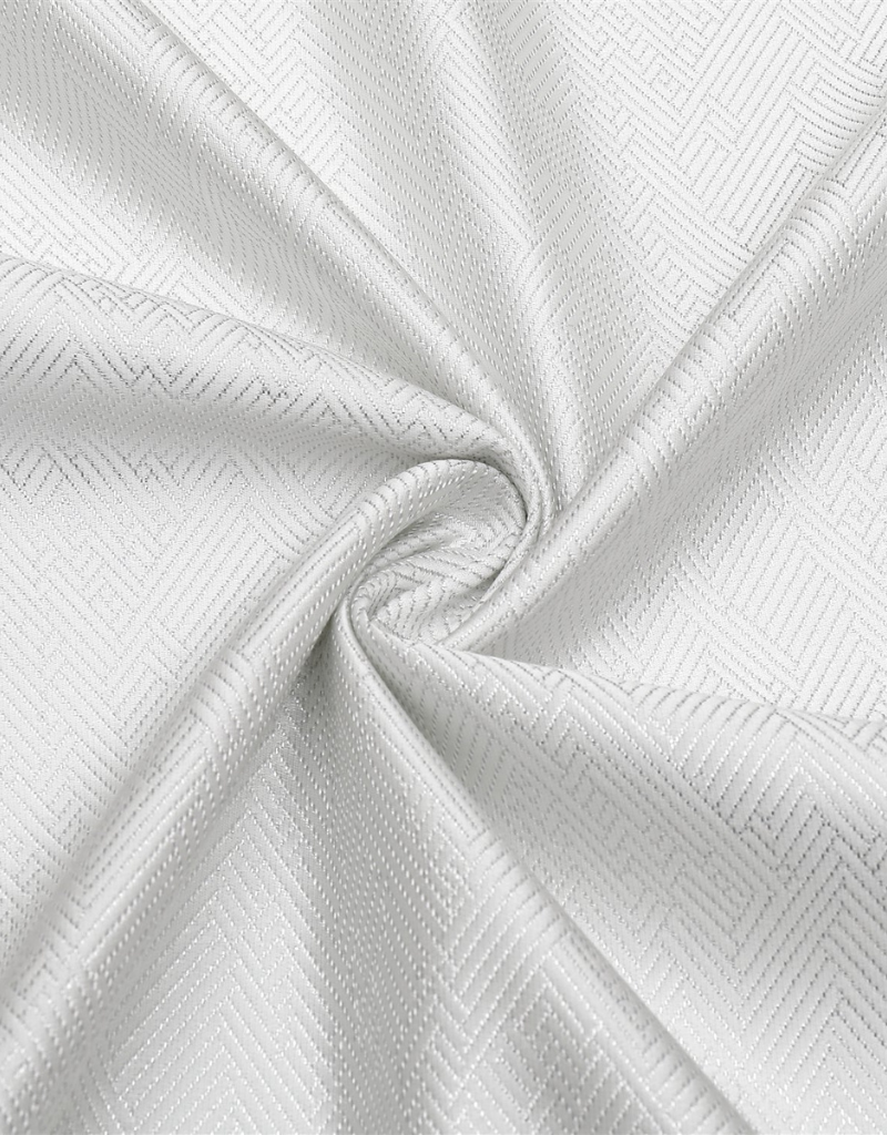 Jacquard Desert White Silver Tablecloth #1335