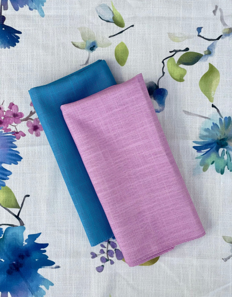 Blue Floral Tablecloth