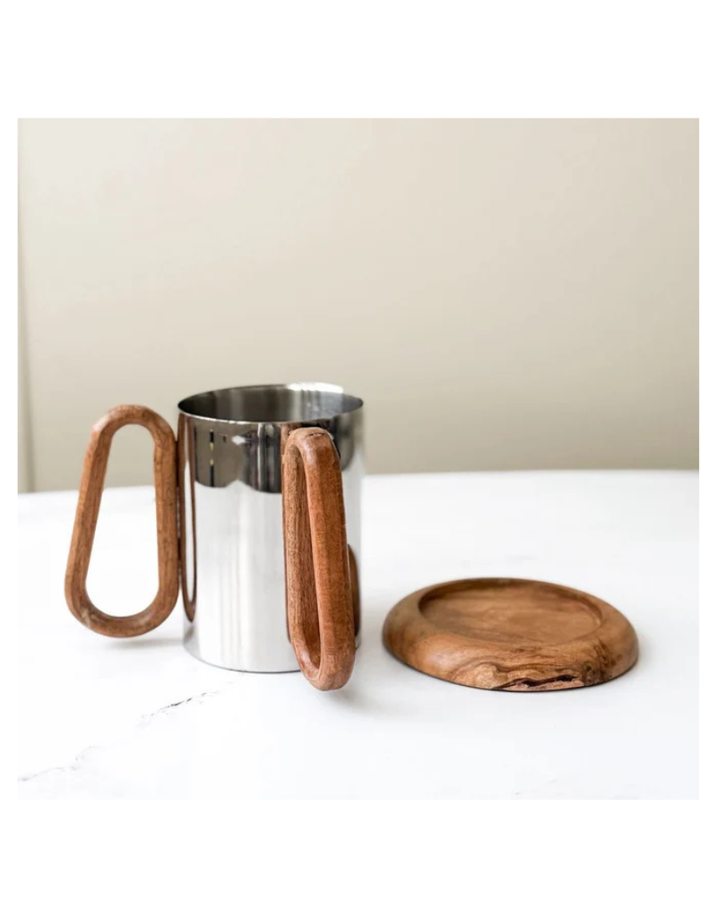 Wood & Stainless Steel Wash Cup