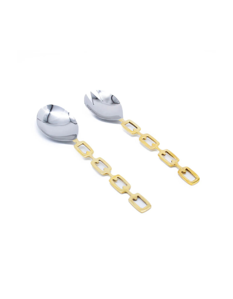 Luxe Linked Stainless Steel Salad Server