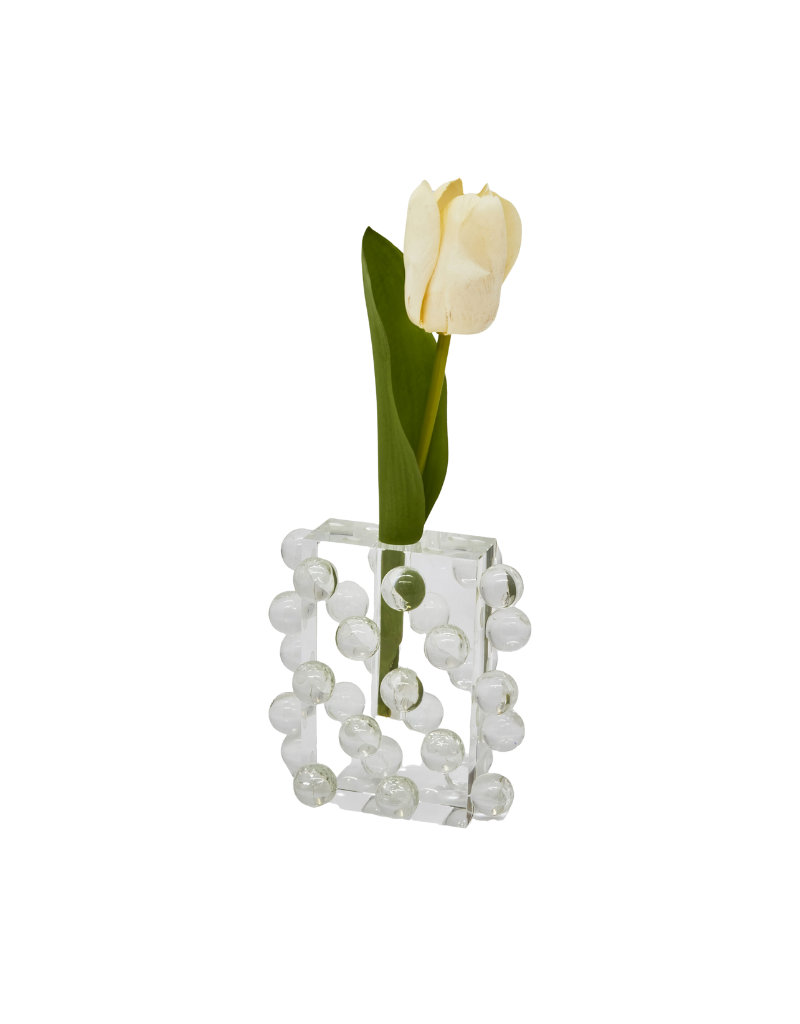 Crystal Glass Scattered Bubbles Vase