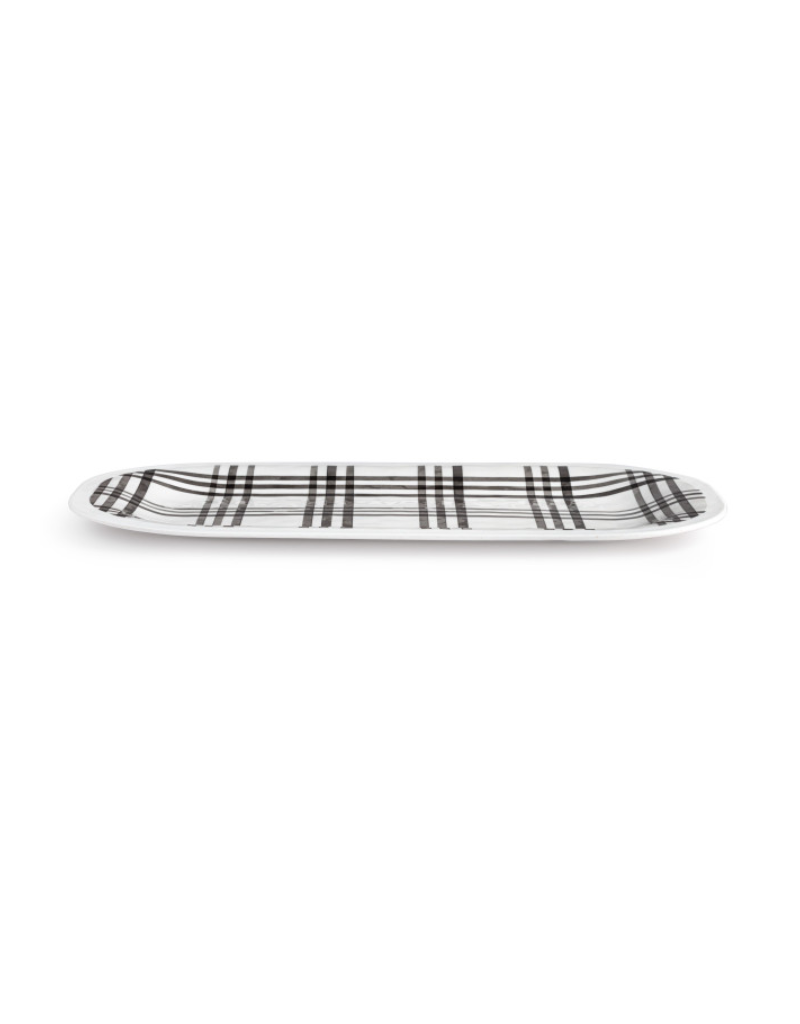 Plaid Melamine Rectangular Platter (Options)