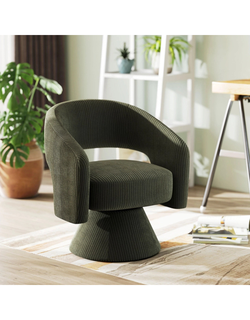 Swivel Barrel Accent Chair