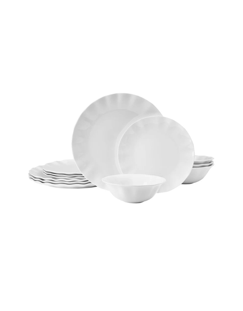 Elodie 12pc Bone China Dinnerware Set