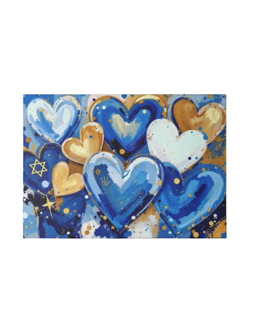 Hanukkah Glass Serving Tray