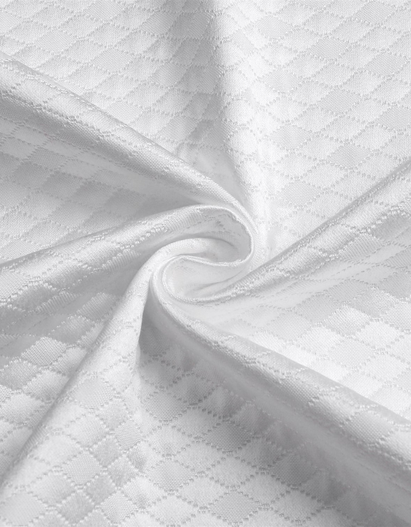 Jacquard Diamond White Tablecloth #1365
