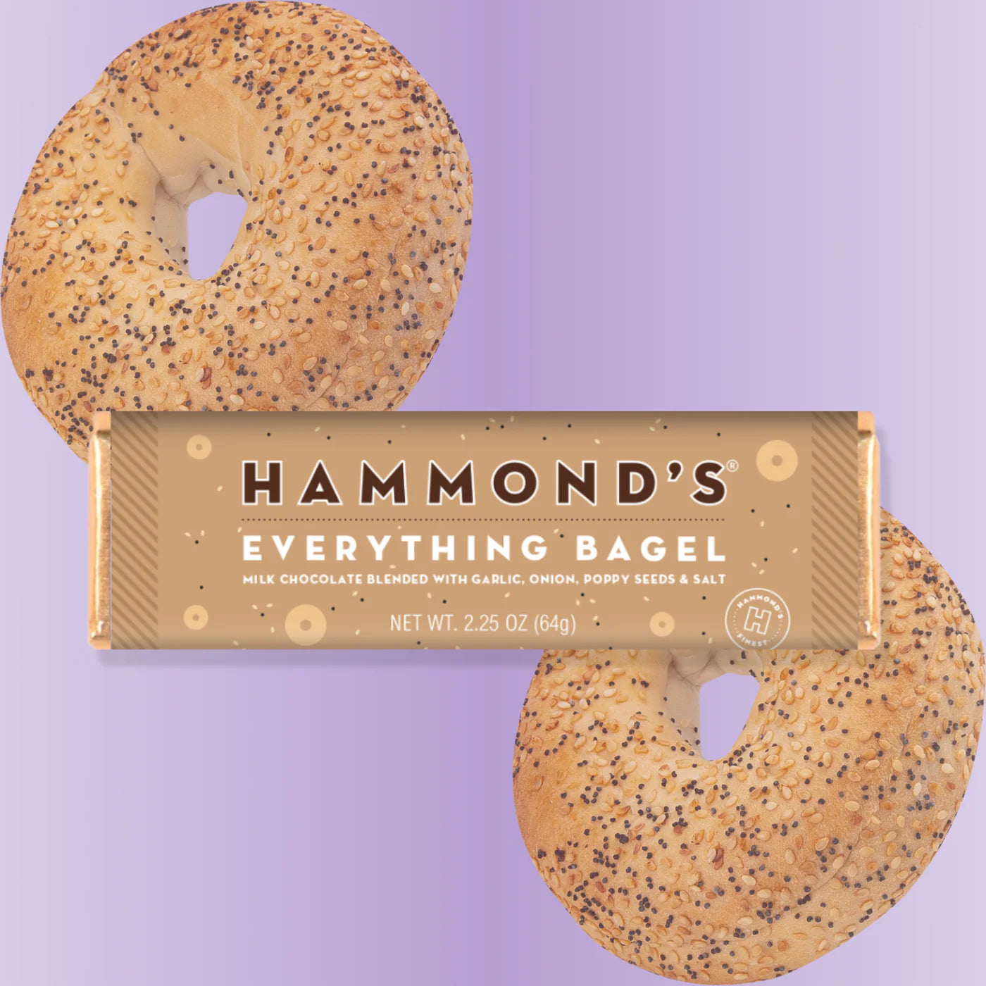 Hammond's Everything Bagel Milk Chocolate Candy Bar