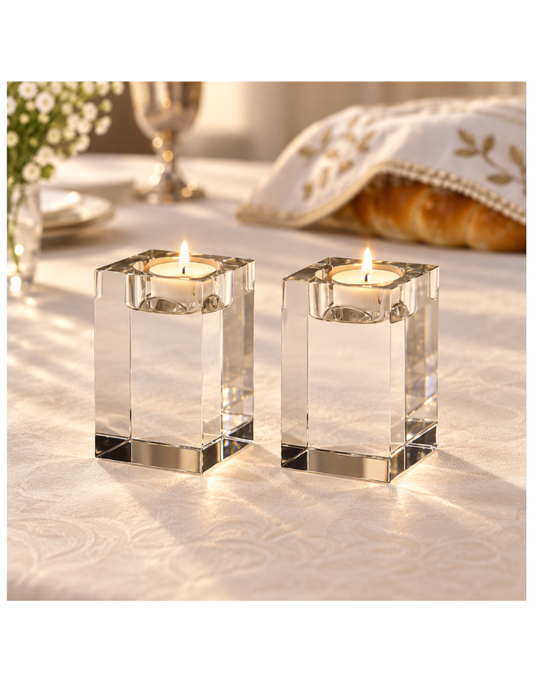 Radiant Refinement Crystal Clear Candle Holder (options)