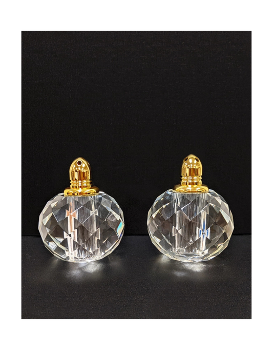 Round Crystal Salt and Pepper Shakers