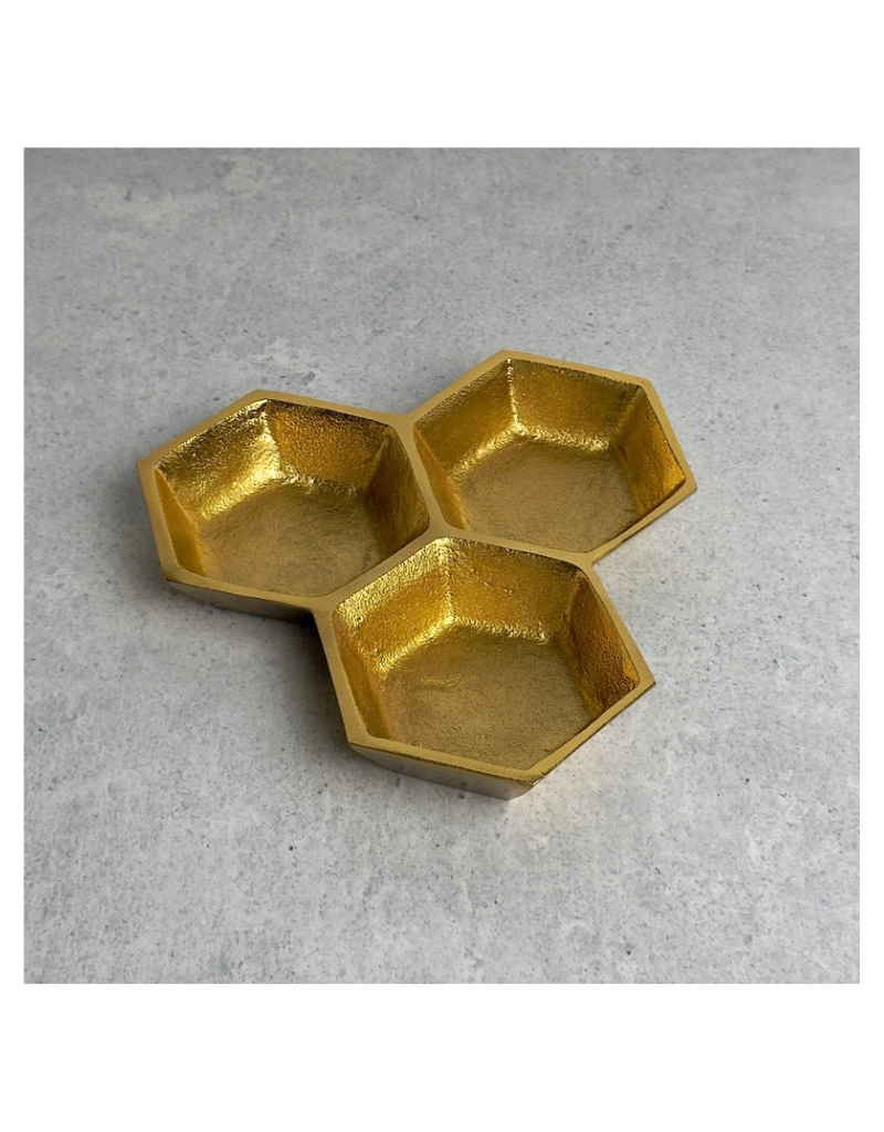 Gold 3-Section Octagon Bowl 16403