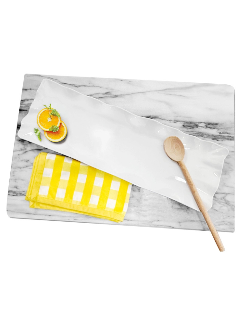 White Melamine Rectangular Tray