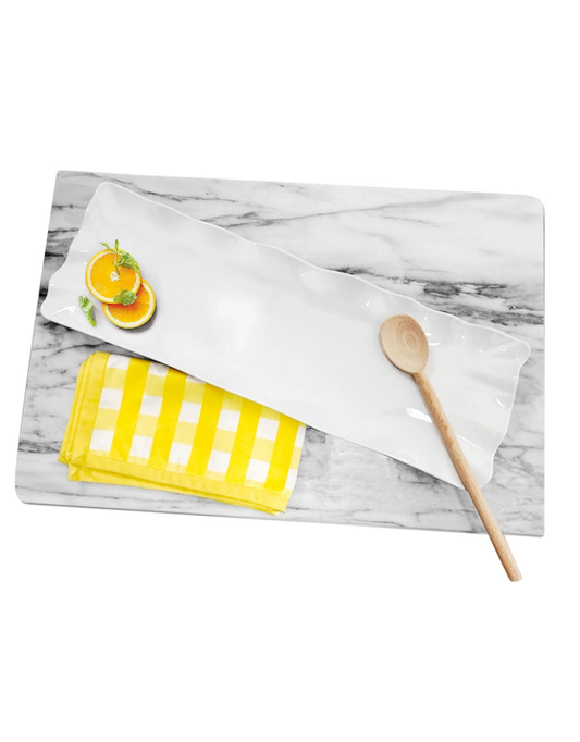 White Melamine Rectangular Tray