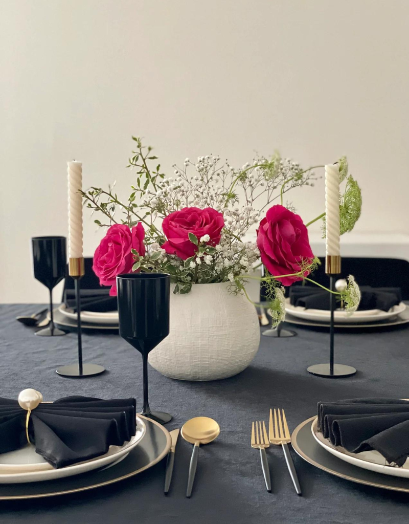 Velvet Black Tablecloth