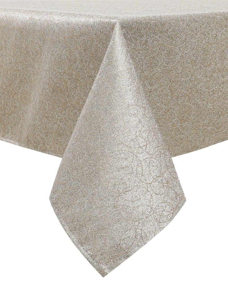 Jacquard Copper & Gold Swirl Tablecloth #1322