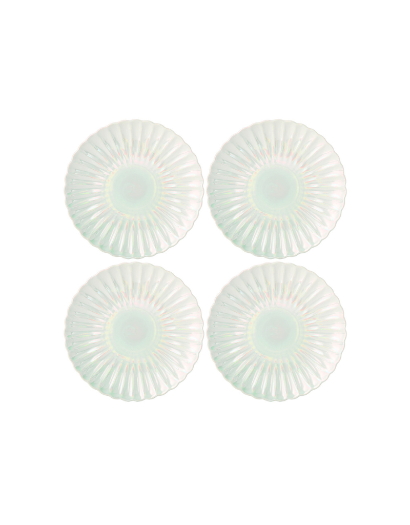 White Lust Scallop Salad Plate (Set of 4)