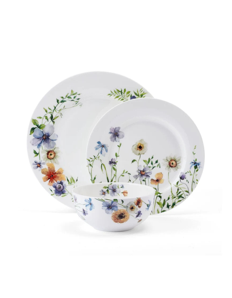 Audrina 12pc Bone China Dinnerware Set