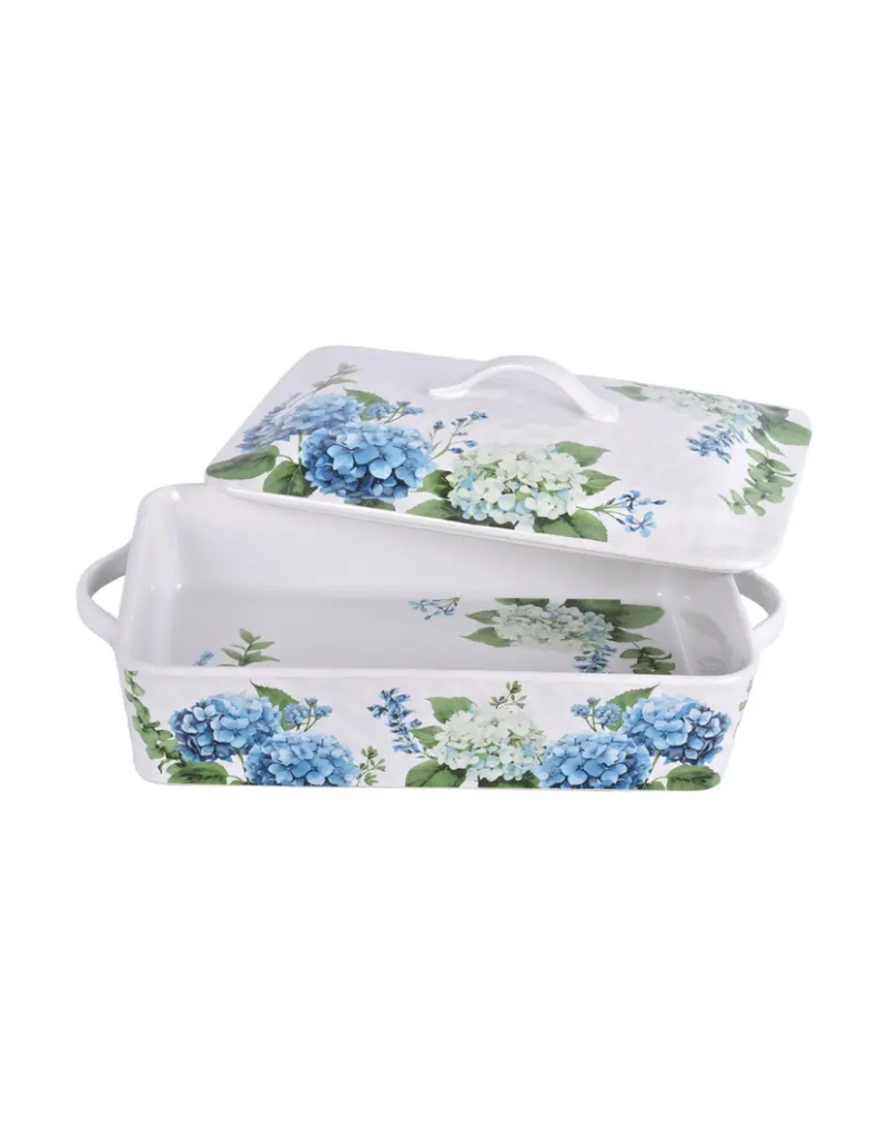 Hydrangea Stoneware Baker with Lid